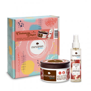 Messinian Spa Beauty Box Cardamom Ginger – Βούτυρο σώματος & hair & body mist με κάρδαμο και άνθος τζίντζερ